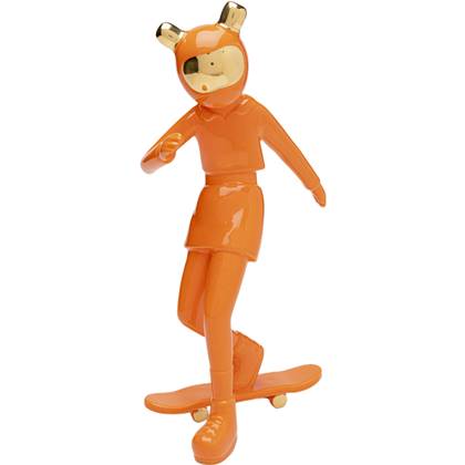 Kare Decofiguur Skating Astronaut Orange 33cm