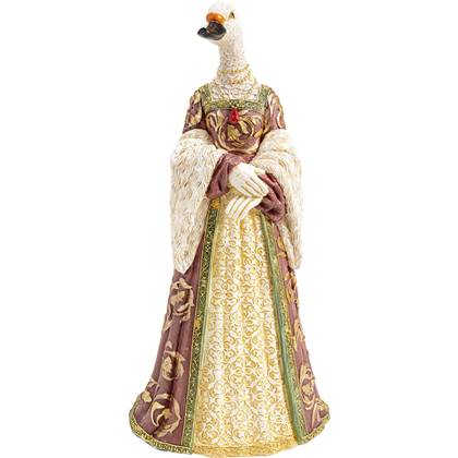 Kare Decofiguur Bird Lady Duck White 31cm