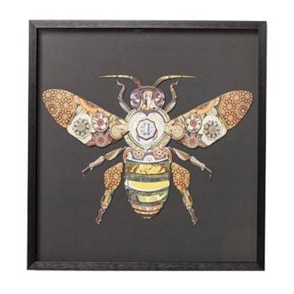 Kare Wanddeco Bee 60x60 cm