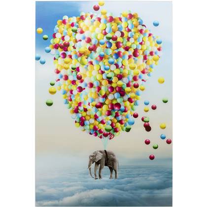 Kare Wandfoto Balloon Elephant 100x150cm
