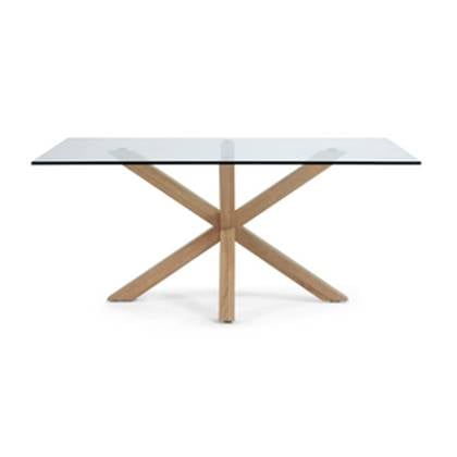 Kave Home Argo Eettafel - 160 x 90 cm - Glas