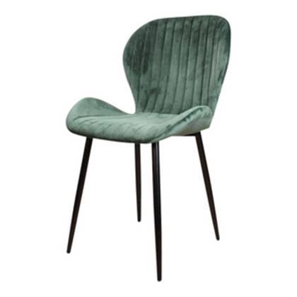 DS4U Giulia eetkamerstoel velvet donker Groen