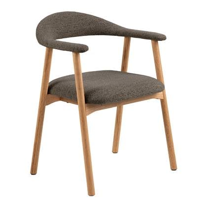 By fonQ Nordic Eetkamerstoel - Eikenhout - Taupe