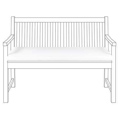 Beliani-VIVARA -Tuinkussen-Gebroken -112 x 54 cm-Polyester Wit