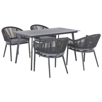 Beliani - MILETO - Tuinset voor 4 - Grijs - Aluminium