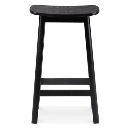 Alterego Mini Dumas - Barkruk - Natuurlijk Eikenhout - 41x32x76cm