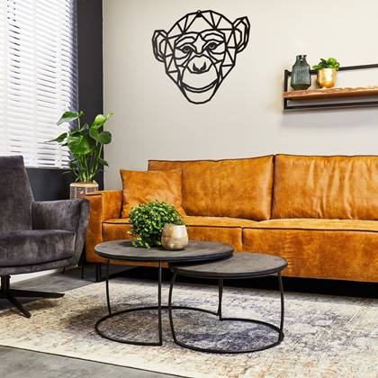 Starfurn Salontafel Coco Black | Set van 2 | Rond Zwart