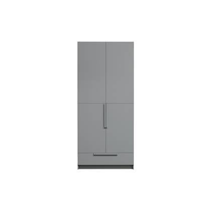 Kledingkast Pure Split grijs 215x95x60 cm Leen Bakker