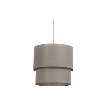 Basiclabel Kelk Hanglamp met Dubbele Kap - Linnen - Zand - 60x45x45