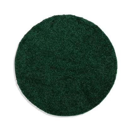 Tapeso Rond hoogpolig vloerkleed shaggy Trend effen - jade - 240 cm Groen