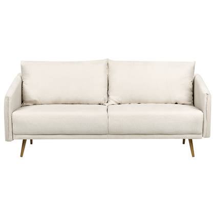 Beliani - MAURA - Driezitsbank - Beige - Polyester