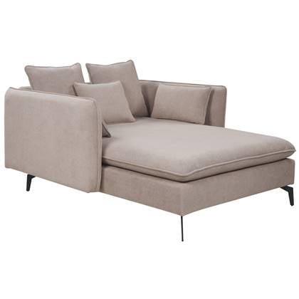 CHARMES - Chaise Longue - Taupe - Polyester