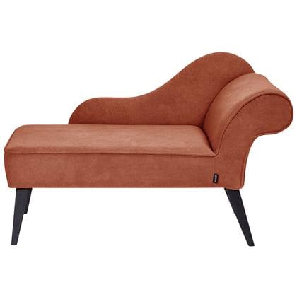 Beliani - BIARRITZ - Chaise longue - Rood - Rechtszijdig - Polyester