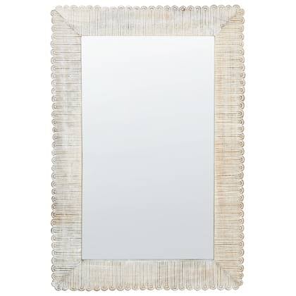 Beliani - BAUGY - Wandspiegel - Off-white - Mangohout