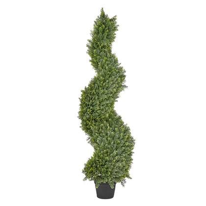 Beliani - SPIRAL TREE - Kunstplant - Groen - 126 cm - Synthetisch