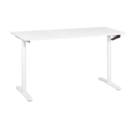 Beliani-DESTINAS-Verstelbaar bureau-Wit-160 x 72 cm-Spaanplaat