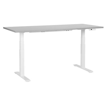 Beliani-DESTINES-Elektrisch Verstelbaar bureau-Grijs|Wit-180 cm-MDF