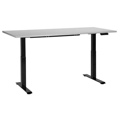 Beliani-DESTINES-Elektrisch Verstelbaar bureau-Grijs|Zwart- 180 cm-MDF