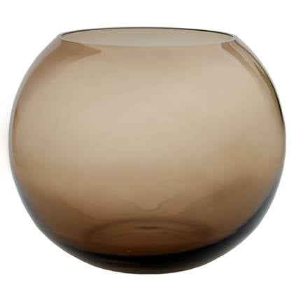 Vase The World Zambezi Vaas taupe Ø25 x H20,5 cm Bruin