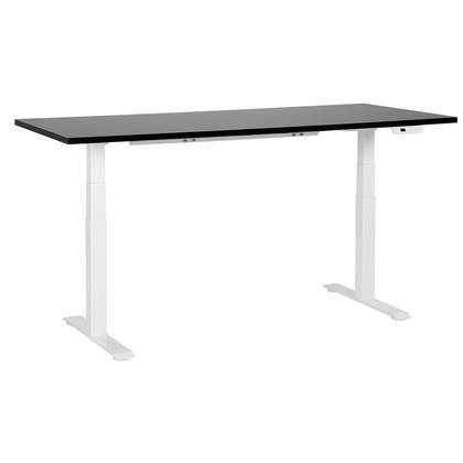 Beliani-DESTINES-Elektrisch Verstelbaar bureau-Wit|Zwart-180 cm-MDF