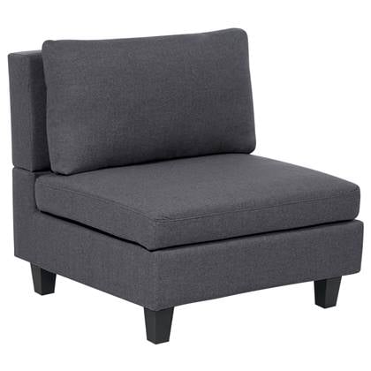 Beliani - UNSTAD - Fauteuil - Donkergrijs - Polyester