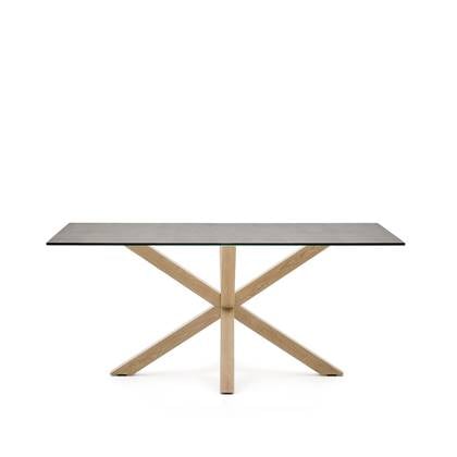 Kave Home - New Argo tafel 160x90, high tech porselein Iron Moss