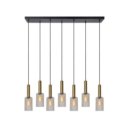Lucide CORALIE Hanglamp-Mat Go.-7xE27-40W-Glas