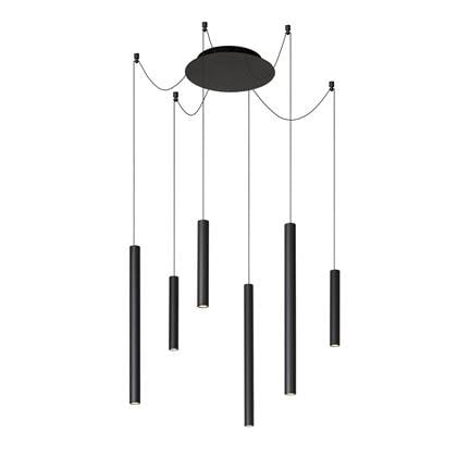 Lucide LORENZ Hanglamp 6xGeïntegreerde LED - Zwart