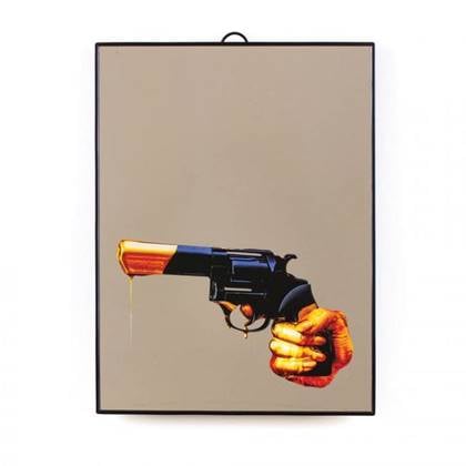 Seletti Toiletpaper spiegel medium Revolver Multicolor