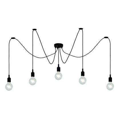 Lucide Fix Multiple Hanglamp 5-Lichts Zwart