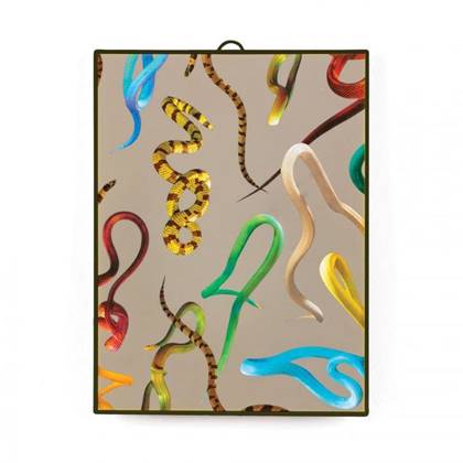 Seletti Toiletpaper spiegel medium Snakes Multicolor