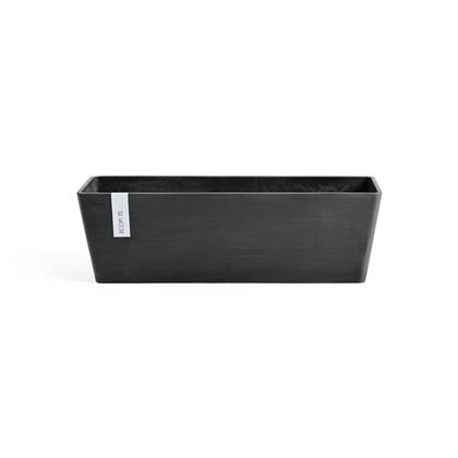 Ecopots Bruges 66 - Dark Grey - 65,3 x 16,3 x H17 cm - Rechthoekige donkergrijze bloempot / plantenbak