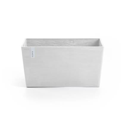 Ecopots Paris 60 - Pure White - 60 x 26,2 x H40,5 cm - Rechthoekige witte bloempot / plantenbak