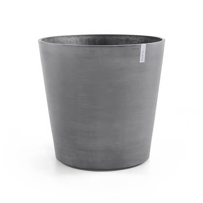 Ecopots Amsterdam Wheels 100 - Grey - Ø100,2 x H88,7 cm - Ronde grijze bloempot / plantenpot op wielen