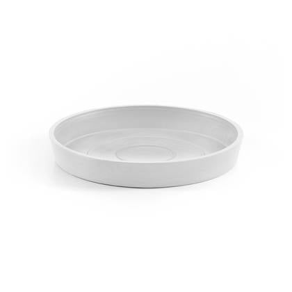 Ecopots Saucer Round - Pure White - Ø18 x H2,5 cm - Ronde witte onderschotel