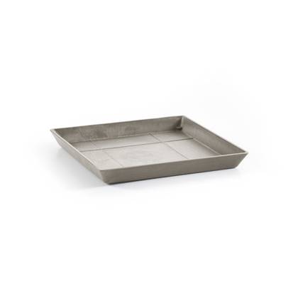 Ecopots Saucer Square - Taupe - 28 x H3 cm - Vierkante taupe onderschotel