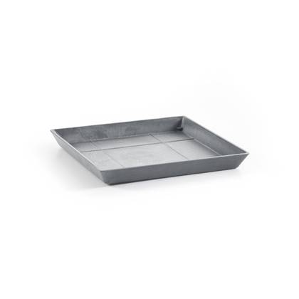 Ecopots Saucer Square - Blue Grey - 28 x H3 cm - Vierkante blauwgrijze onderschotel