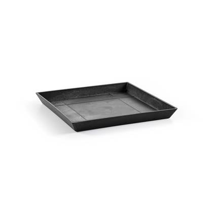 Ecopots Saucer Square - Dark Grey - 43 x H3,5 cm - Vierkante donkergrijze onderschotel