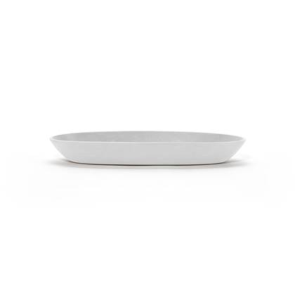 Ecopots Saucer Oval - Pure White - 25,6 x 11,7 x H3 cm - Ovalen witte onderschotel