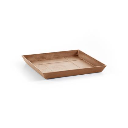 Ecopots Saucer Square - Terra - 35,5 x H3,5 cm - Vierkante terrakleurige onderschotel