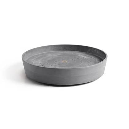 Ecopots Saucer Wheels - Grey - Ø51 x H10,1 cm - Ronde grijze onderschotel op wielen