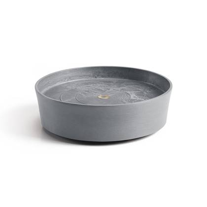 Ecopots Saucer Wheels - Blue Grey - Ø28,7 x H8,3 cm - Ronde blauwgrijze onderschotel op wielen