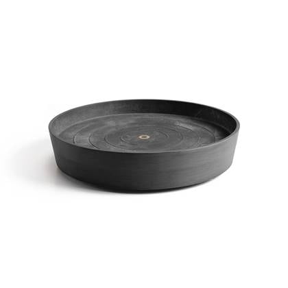 Ecopots Saucer Wheels - Dark Grey - Ø51 x H10,1 cm - Ronde donkergrijze onderschotel op wielen