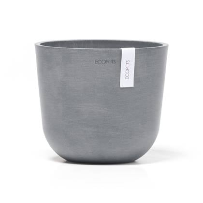 Ecopots Oslo Mini 19 - Blue Grey - Ø19 x H16,5 cm - Ronde blauwgrijze bloempot / plantenpot