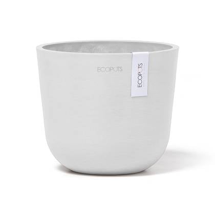 Ecopots Oslo Mini 16 - Pure White - Ø16 x H13,7 cm - Ronde witte bloempot / plantenpot