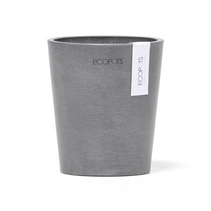 Ecopots Morinda Orchid 11 - Grey - Ø11 x H12,5 cm - Ronde grijze bloempot / plantenpot met waterreservoir