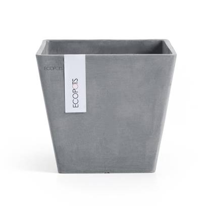 Ecopots Rotterdam 20 - Blue Grey - 20,3 x H17,8 cm - Vierkante blauwgrijze bloempot / plantenbak