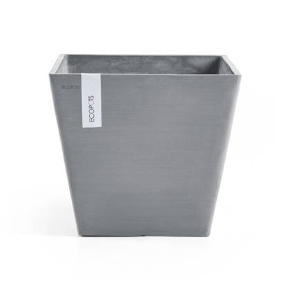 Ecopots Rotterdam 50 - Blue Grey - 50 x H43,5 cm - Vierkante blauwgrijze bloempot / plantenbak