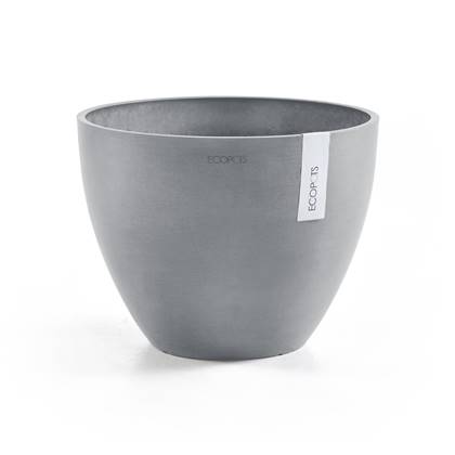 Ecopots Antwerp 40 - Blue Grey - Ø39,7 x H30 cm - Ronde blauwgrijze bloempot / plantenpot