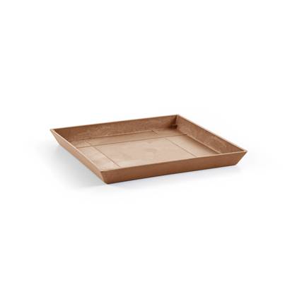 Ecopots Saucer Square - Terra - 43 x H3,5 cm - Vierkante terrakleurige onderschotel